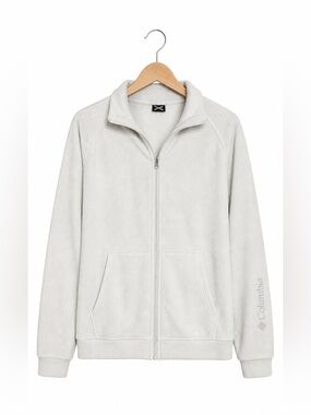 Spyder Velour Fleece Jacket – Women’s Medium – Cream Full-Zip